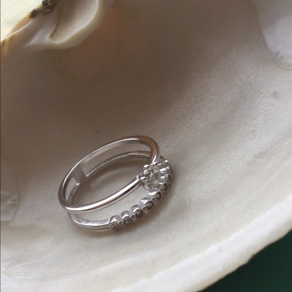 Nela´s Jewelry - 925 Silver & Czirconia Doble Ring